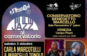 “Jazz al Conservatorio”: tre duo acustici a Palazzo Pisani, a Venezia dal 3 ottobre