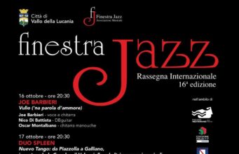 Finestra Jazz 2026: a Vallo della Lucania Joe Barbieri, Duo Spleen, Trio di Salerno con Emilia Zamuner e Musica da Ripostiglio